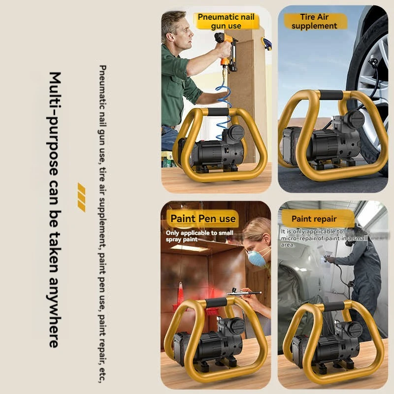 브러시리스 에어 컴프레서 고압 휴대용 미니 에어 펌프 에어 컴프레서 에어 네일 건 타이어 인플레이터