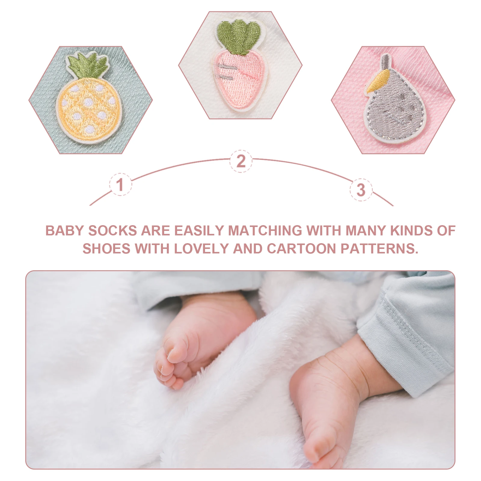 

Baby Socks Cartoon Short Socks Breathable Stretchy Comfortable For Daily Wear New Born Gift