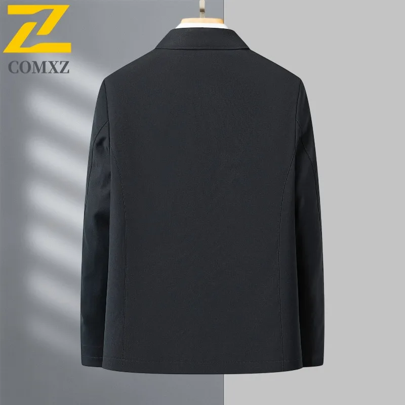 COMXZ Premium Mens Jacket New Luxury Outdoor Working Windproof Coat Fashion Classic Business Casual Comfort Spring Autumn Wear