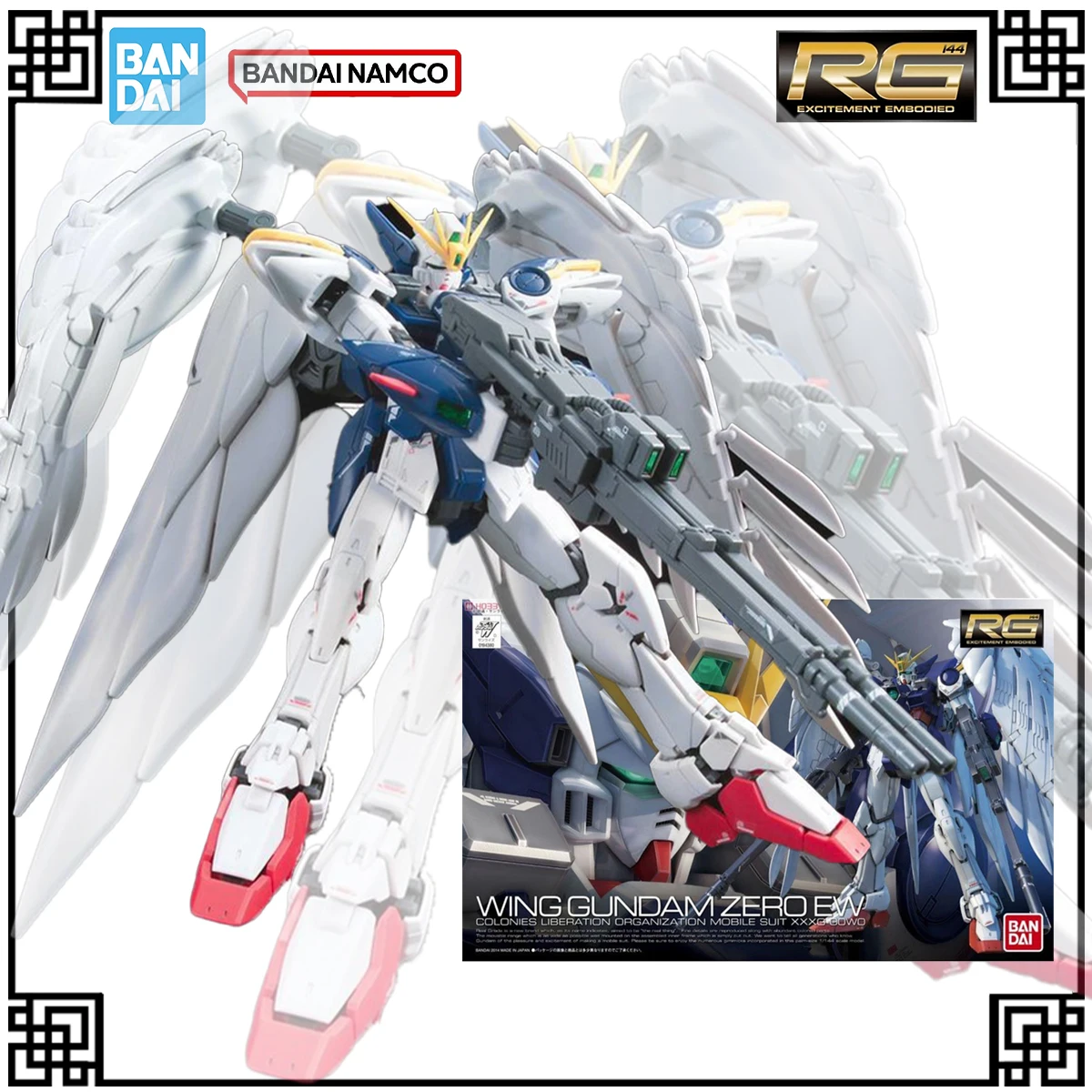 

В наличии Оригинальный комплект модели Bandai Gundam RG 1:144 WING GUNDAM ZERO EV Фигурки игрушки для детей Рождественский подарок