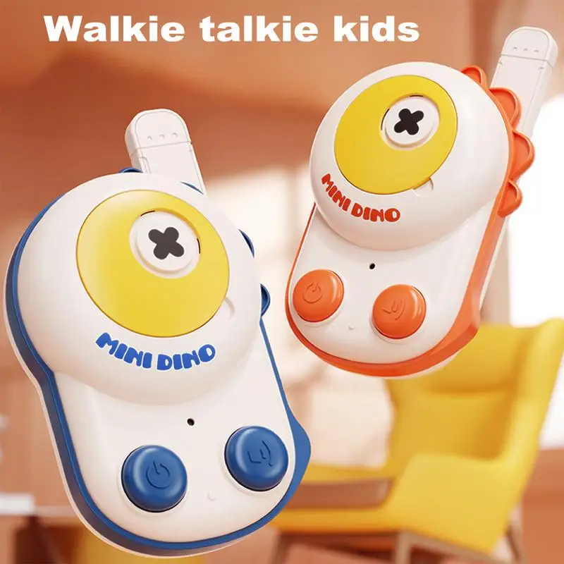 

Cute Walkie Talkies for Kids 2-piece Dinosaur Handheld Radio Toy Kids Rechargeable Walkie Talkies Multifunctional Two Way Radio