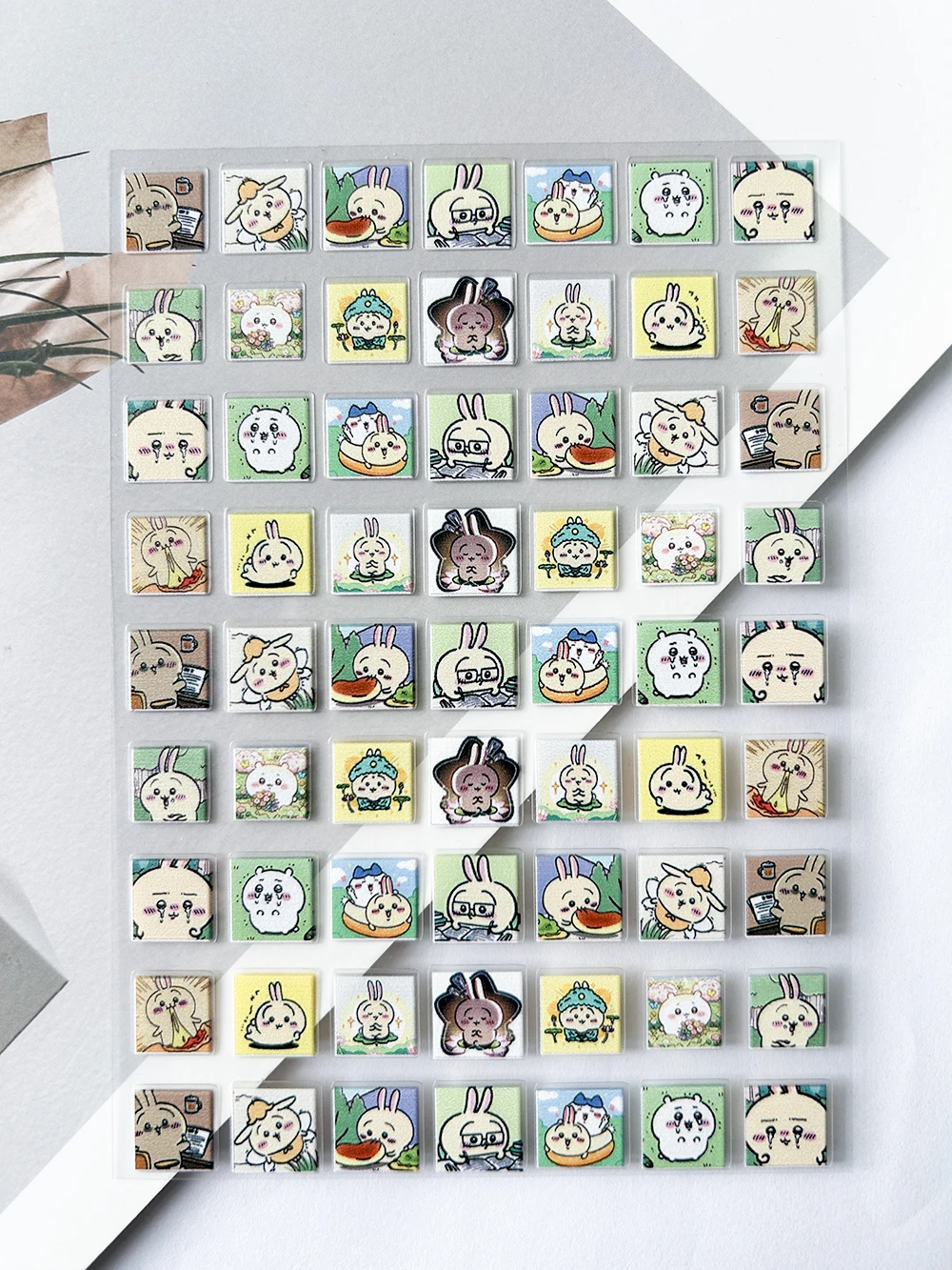 بولي كلوريد الفينيل نمط جديد صغير Chiikawa Usagi Hachiware ملصق بالجملة Decrate جراب هاتف كوب ماء ملصقات لوحة المفاتيح هدايا عيد ميلاد لطيف #6
