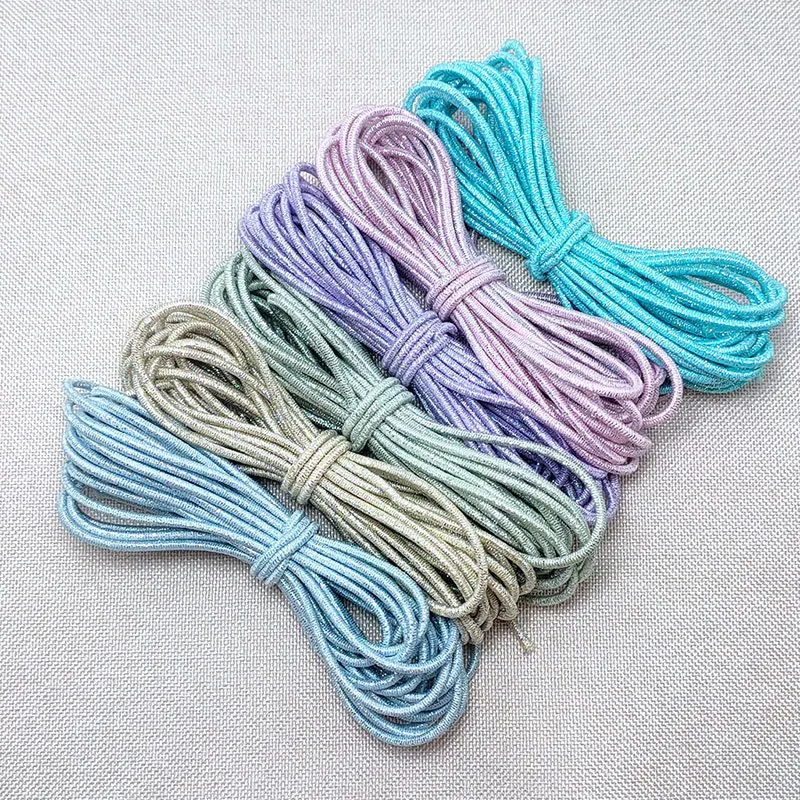 5M/lot 2.5mm MultiColor High Quality Elastic Cord Rubber Band String Stretch Rope Elastic Line DIY Hair Ring Sewing Accessories