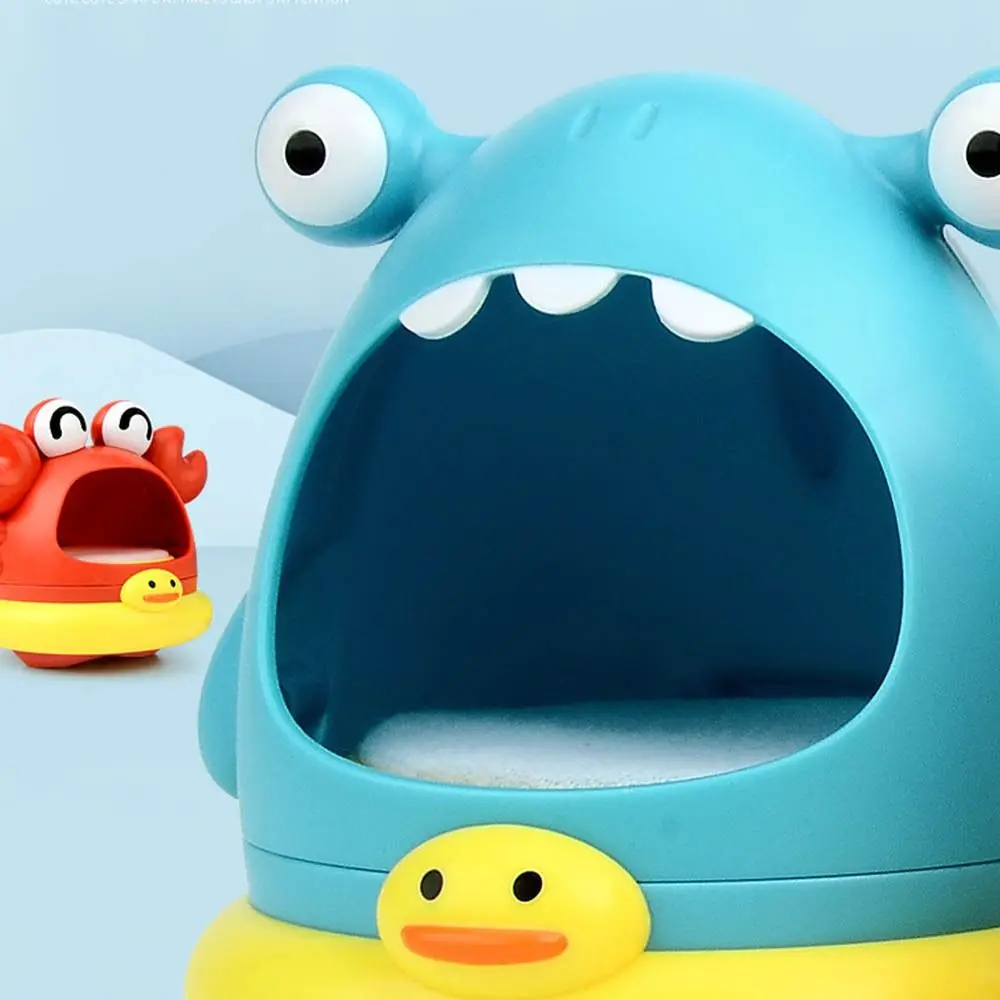 Interactive Bubble Blowing Machine Shark Crab Bath ของเล่นการ์ตูนพลาสติกเด็กสบู่เครื่องการพัฒนาทางปัญญา