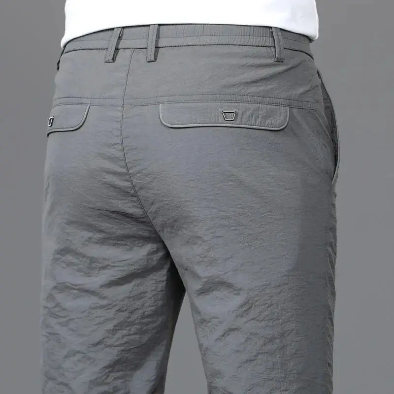 Summer 2026 Ice Silk Quick-drying Casual Pants Men's Ultra-thin Loose and Light Trendy Ice-cool Breathable Thin Men's Pants