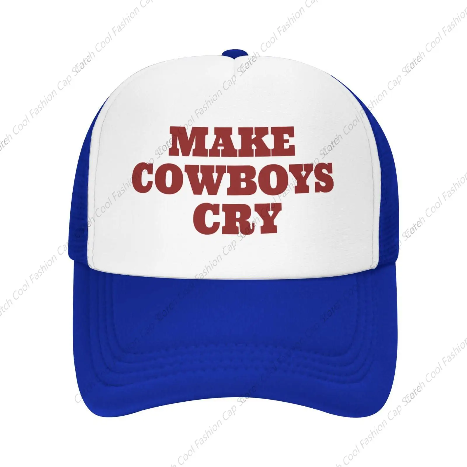 

Funny Making Cowboy Cry Baseball Cap for Men Women Trucker Mesh Hat Adjustable Sports Breathable Fashion Daily Travel Unisex