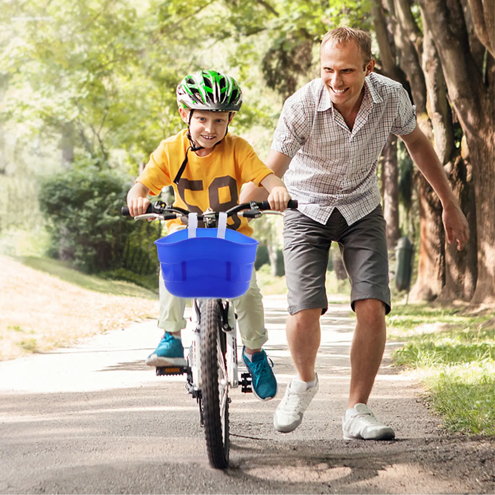 

1Pcs Blue Scooter Basket for Durable Eco Friendly Material Easy to Install on Handlebars No Tools Required Portable Storage