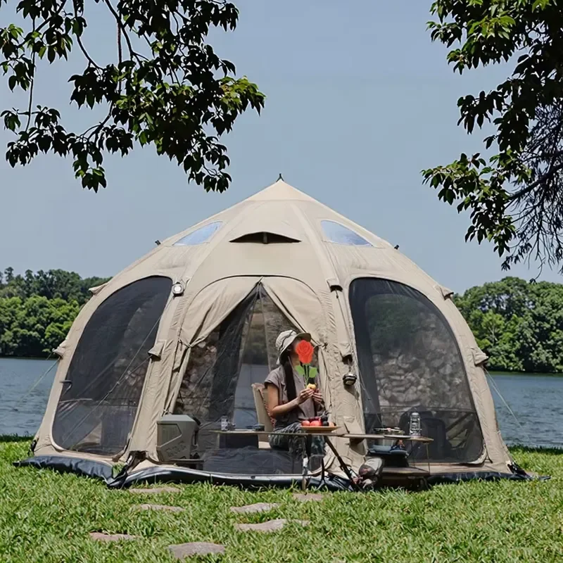 Customized 360-Degree Spherical Inflatable Camping Tent Waterproof Oxford Fabric HomeStay Tourism Quick Set-Up View