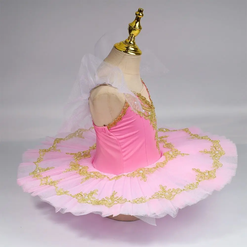 Fashion Sequin Kids Ballet Dress Pearl Puffy Performance Clothes Party Dress Modern Princess Dress Children
