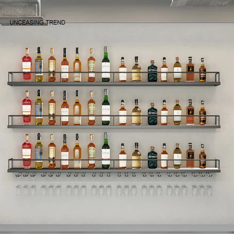 Bottle Storage Floating Bar Shelf Column Cabinet Salon Industrial Wine Luxury Wall Cellar Movable Commercial Mesas Furniture