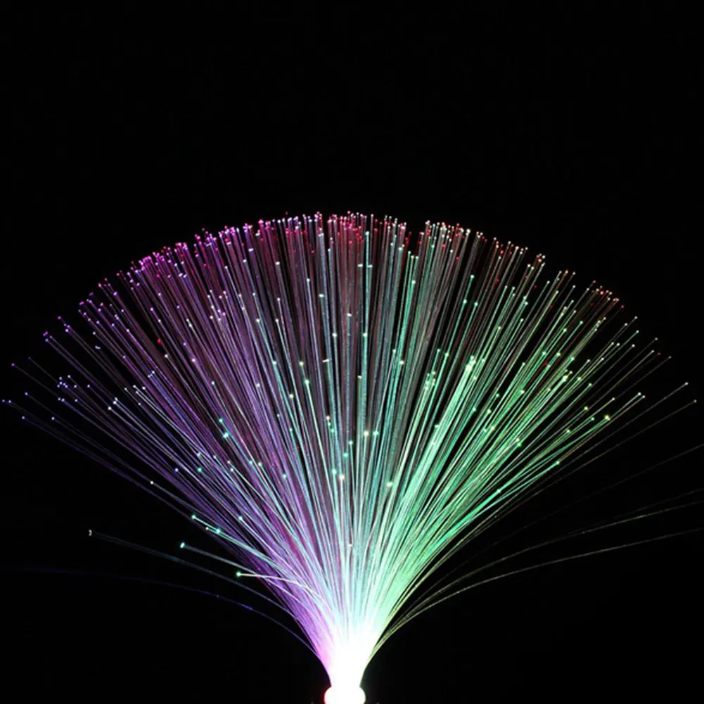 Multicolor LED Fiber Optic Lamp Light Holiday Wedding Centerpiece Optic Fiber LED Lighting Three 5mm LED Decor lamp