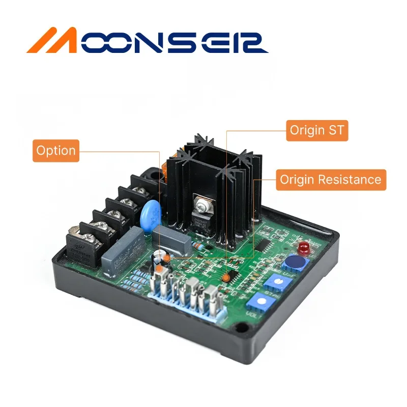 

GAVR-8A Бесщеточный генератор AVR Автоматический регулятор напряжения Плата стабилизатора возбуждения Регулировочная пластина