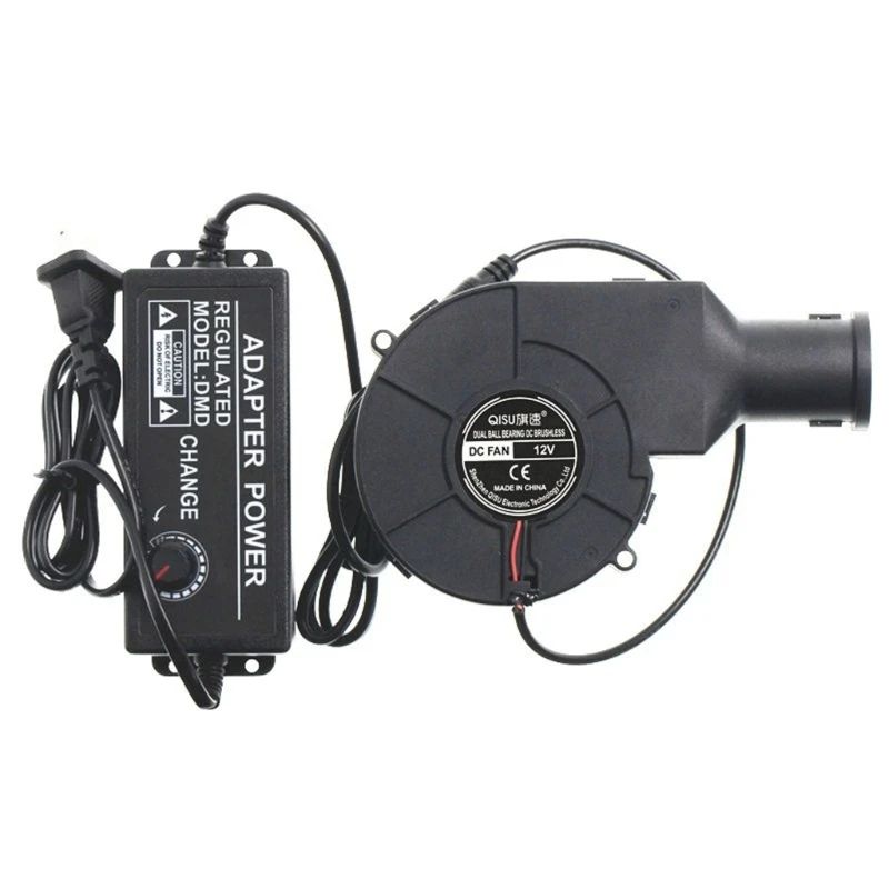 12V Dual Ball Lagering Brushless Radiator Blower ventilator met Speed ​​Controller voor DIY Inflatables houtskoolstarter