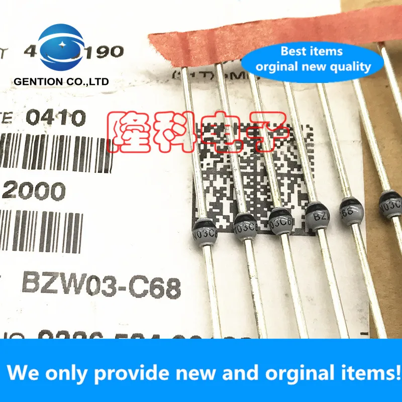 10PCS 100% New original BZW03-C68 68V glass passivation 6W regulator tube SOD-64 BZW03C68