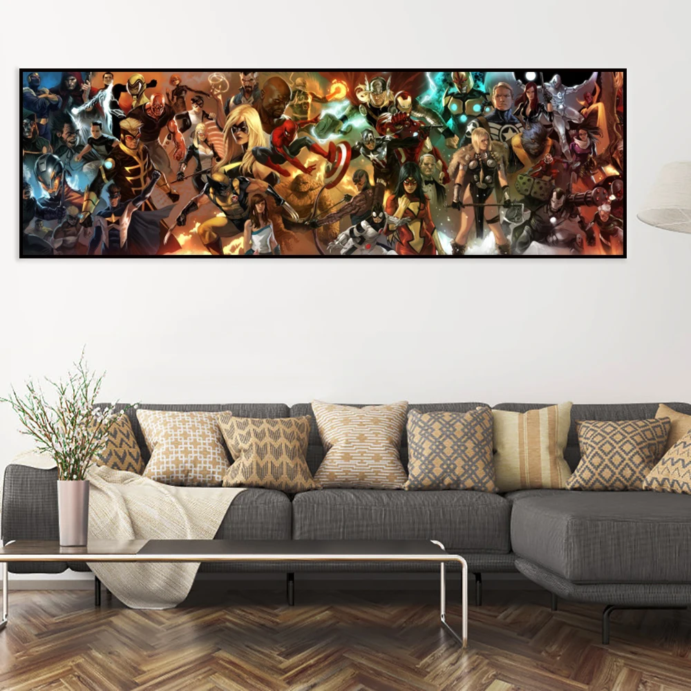 Marvel Movie All Heroes Avengers Alliance Canvas Wall Art Posters Modern Home Decor Room Painting Print Mural Living Room