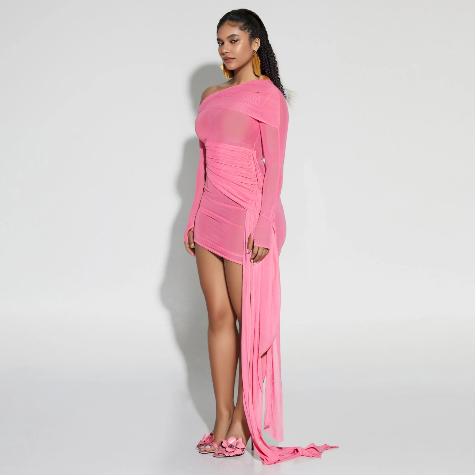 Daring Dress 2024 Sexy Transparent Midi Women Vacation Summer Party Dresses Casual Evening Wear Fashionable Female Clothing