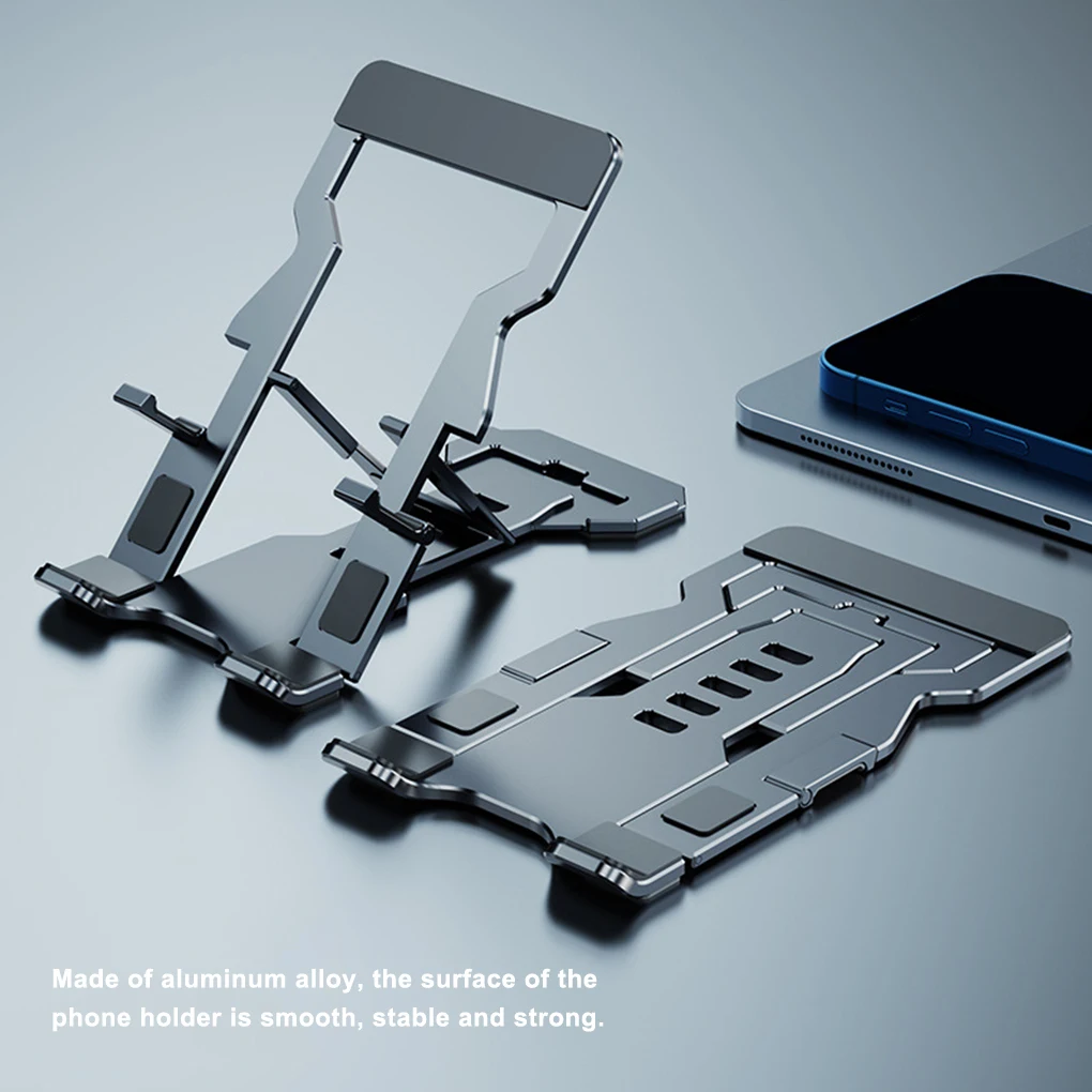 Phone Holder Folding Metal Desktop Tablet Stand Portable Non-slip Mobile Phone Bracket