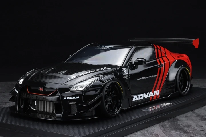 IG Ignition 1:18 For GTR R35 type 2 Advan JDM Limited Edition Resin Metal Model Ornament Toy Birthday Gift