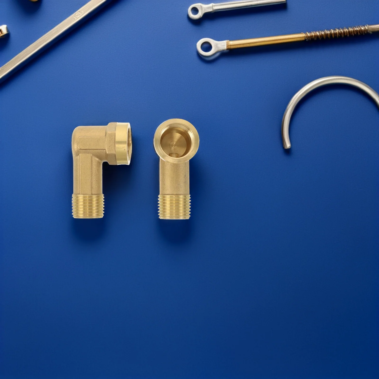 

2pcs Elbow Pipe Fitting 1/2Inch 90 Degree Male Female Adapter Heavy Duty Hose Connector Full Flow Brass Pipe Extension Corrosion