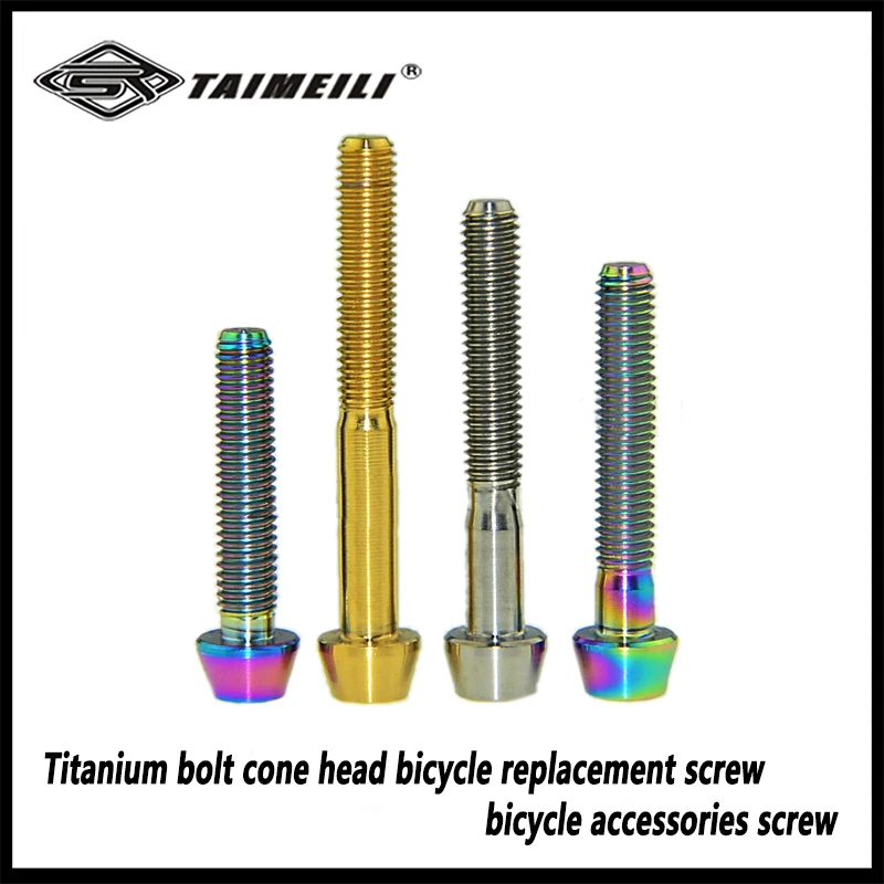 Titanium bolt cone head M5* 9/16 / 20/25 / 30/35 / 40/50 / 65 mm bicycle replacement screw bicycle accessories screw