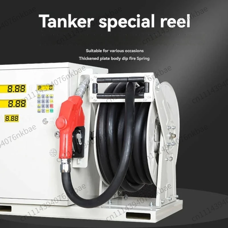Fully Automatic Retractable Fuel Hose Reel, Auto Rewind Hose Reel for Refueling & Agricultural Spraying