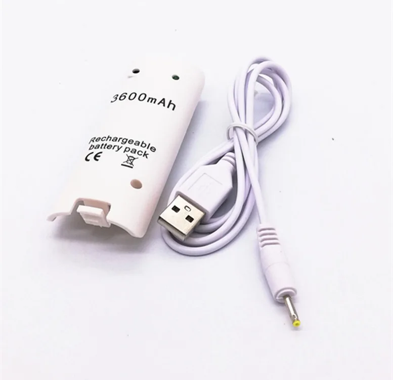 CWII-04 3600mah Lithium Replacement Battery with USB Cable for Nintendo Wii Remote Controller Rechargeable Joystick Batteries