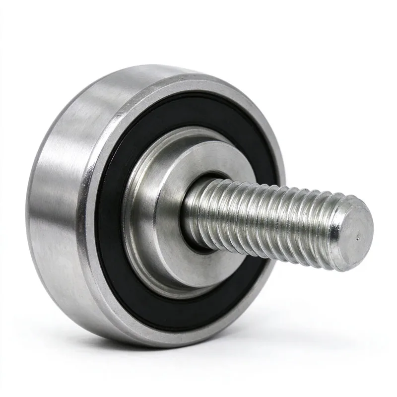 304 Stainless Steel External Thread Bearing JS Series M3/M4/M5/M6/M8/M10/M12 Stud Roller Track Guide Wheel for CNC 3D Printer