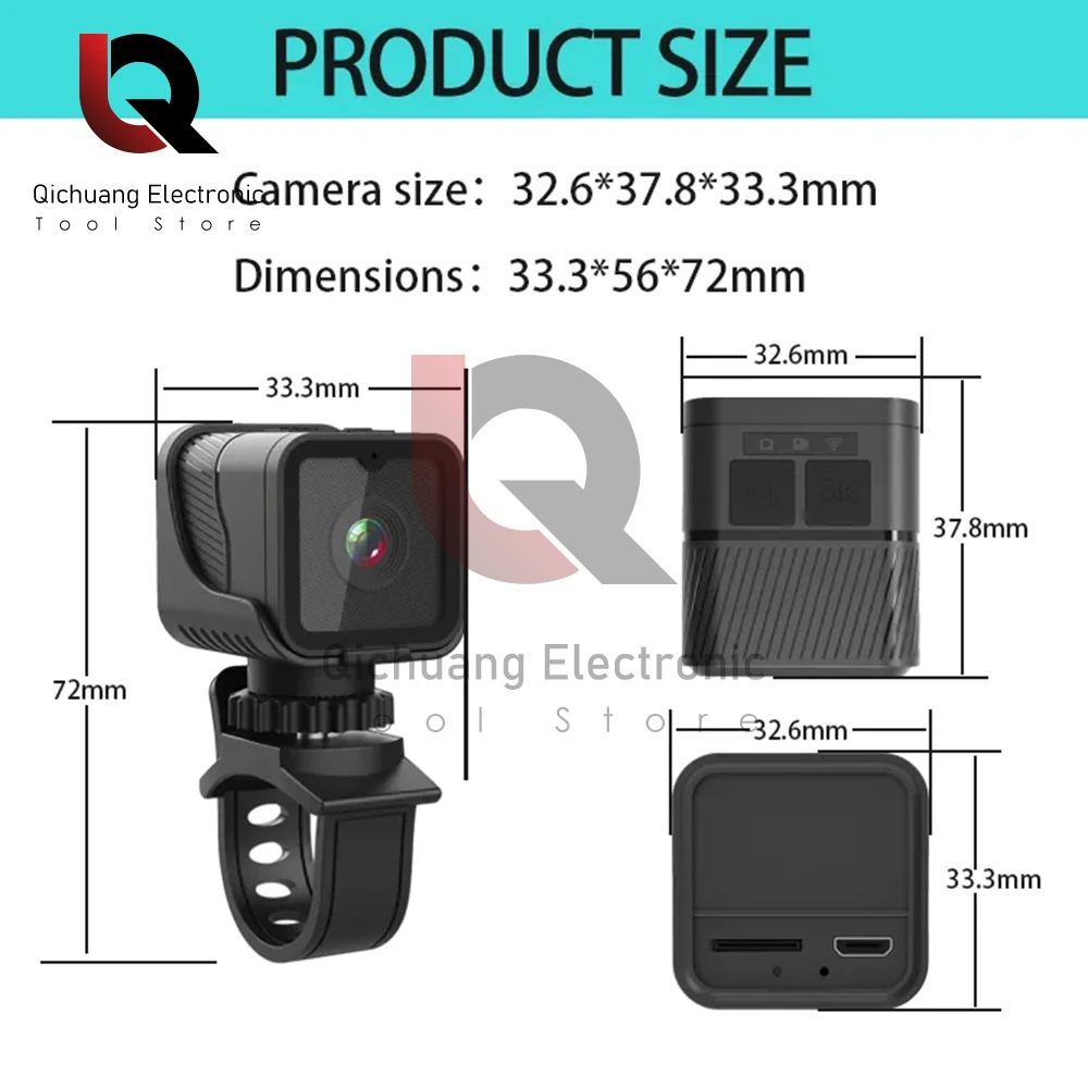 1080P High-definition Portable Sports Mini Camera With Hotspot Wifi Waterproof Camera Motorcycle And Bicycle Driving Recorder