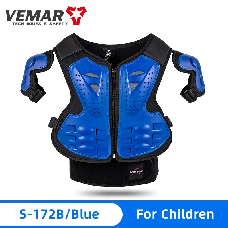 VEMAR Kids Motorcycle Vest  Armor Dirt Bike Chest Back Protector Motocross Children Safety Protective Gear Armor