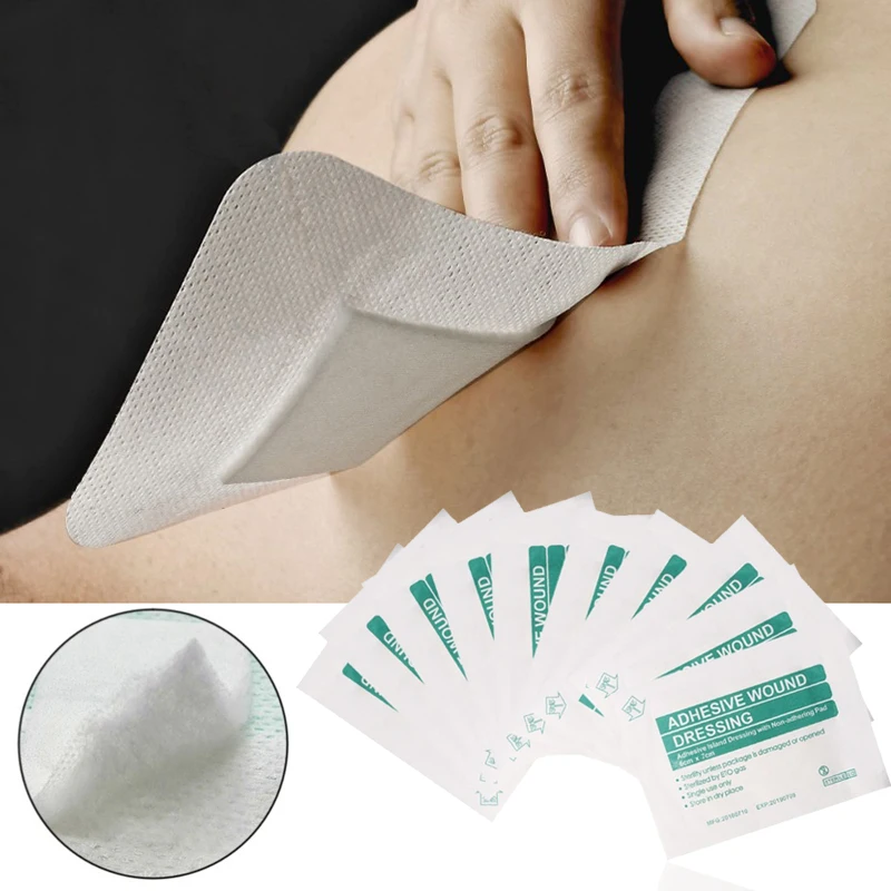 1/10Pcs Large Size Medical Band-Aids First Aid Adhesive Hemostasis Plaster Disposable Waterproof Breathable Wound Care Accessori