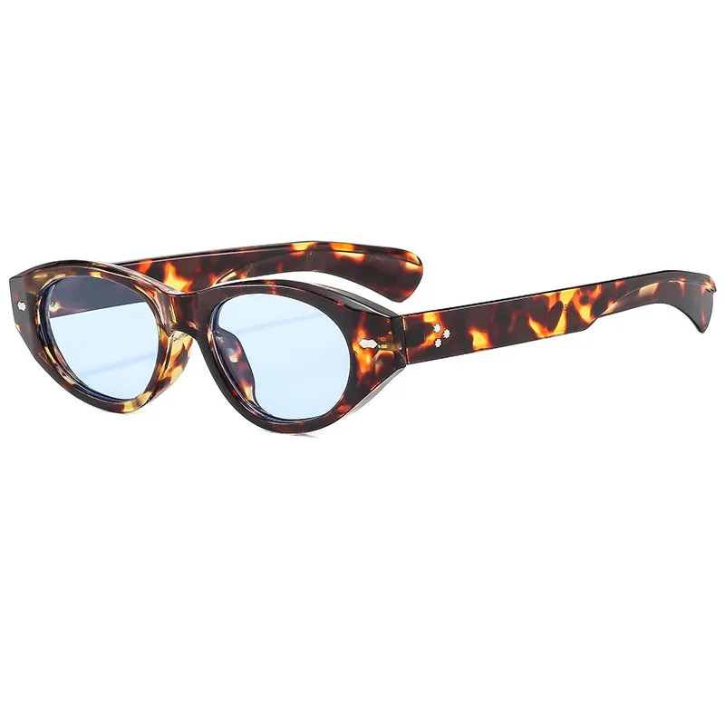 

Luxury Green Oval Sunglasses Women Men Rivet Sun Glasses Outdoor Narrow Frame Shades UV400