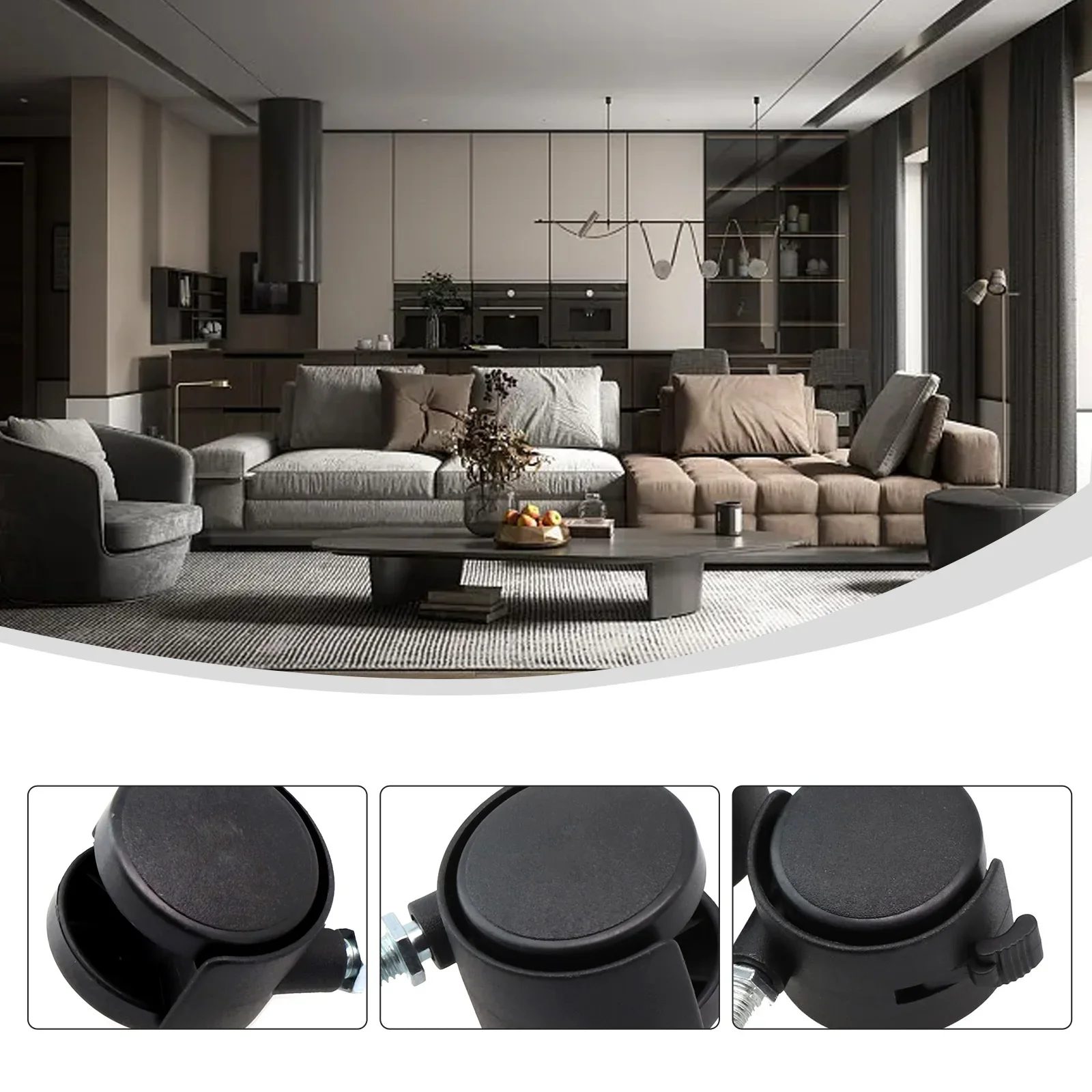 

Feet Caster Furniture Wheel Chair Home Replacement Restaurant Cart Floor-protecting For Coffee Table Hardware Accessories Useful
