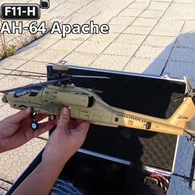 

YXZNRC F11H AH-64D APACHE Обновление Inteligencja GPS 6-осевой гироскоп 2,4G 6-канальный бесщеточный двигатель 1:32 Flybarless 3D RC Вертолет RHSKY