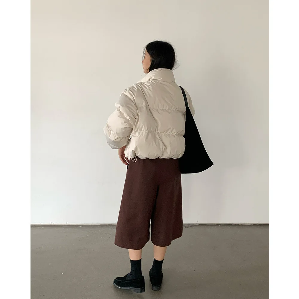 UMI MAO 90 Weiße Ente Daunenjacke für Frauen 2024 Winter Koreanische Ausgabe Wolke Kurze Lose Mantel Trendige Kleidung Femme Y2K