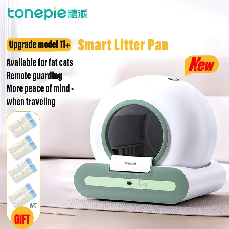 

2024 New Automatic Cat Litter Box APP Control Detachable Tonepie Ti+ 65L Smart Self-Cleaning Litter Box Cat Toilet Cat Products