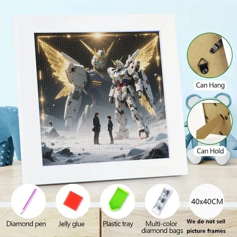 

1 шт., научно-фантастический Gundam Mecha Robot 5D комплект алмазной живописи, полная дрель, сделай сам, алмазное искусство, домашний декор, настенный декор, аниме-воин, живопись P
