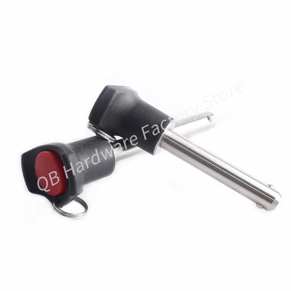 QB121 Quick Release Ball Head Locking Pin Resin Handle Button Type Quick Release Pin Safety Pin Positioning Pin With Rope