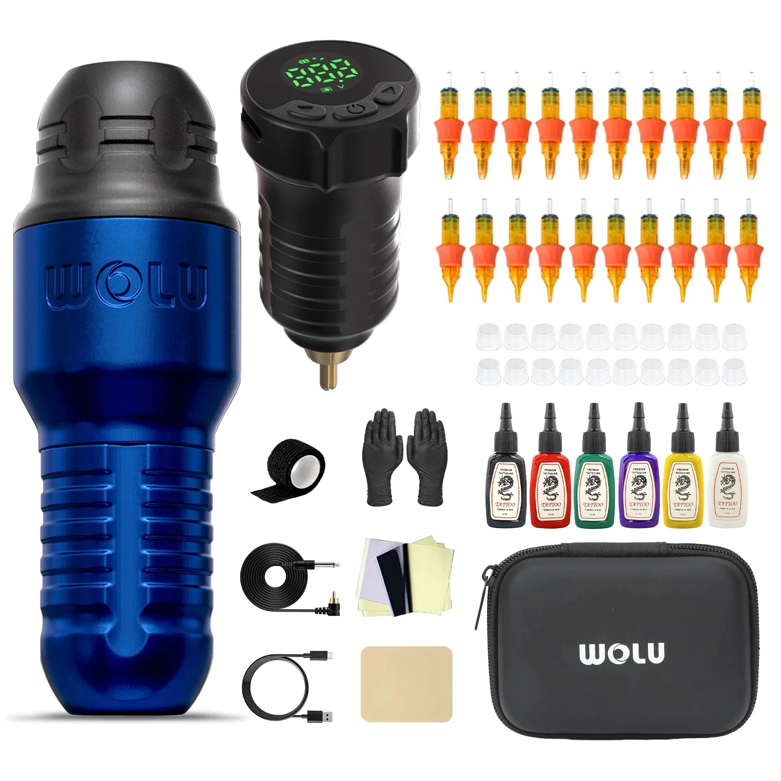 

Wireless Tattoo Kit Complete Rotary Tattoo Machine Kit with Cartridge Needles Tattoo Pen Kit for Tattoo Artists Beginners Tattoo