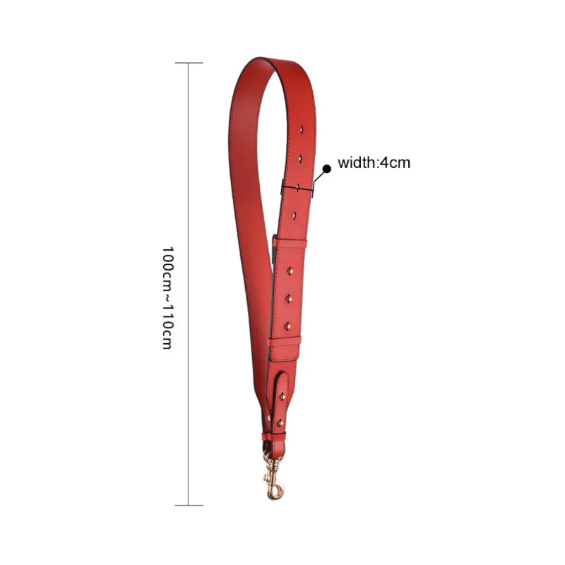 Correa de cuero genuino para bolso de mujer, bandolera de hombro, Correa ancha de repuesto, 100-110cm