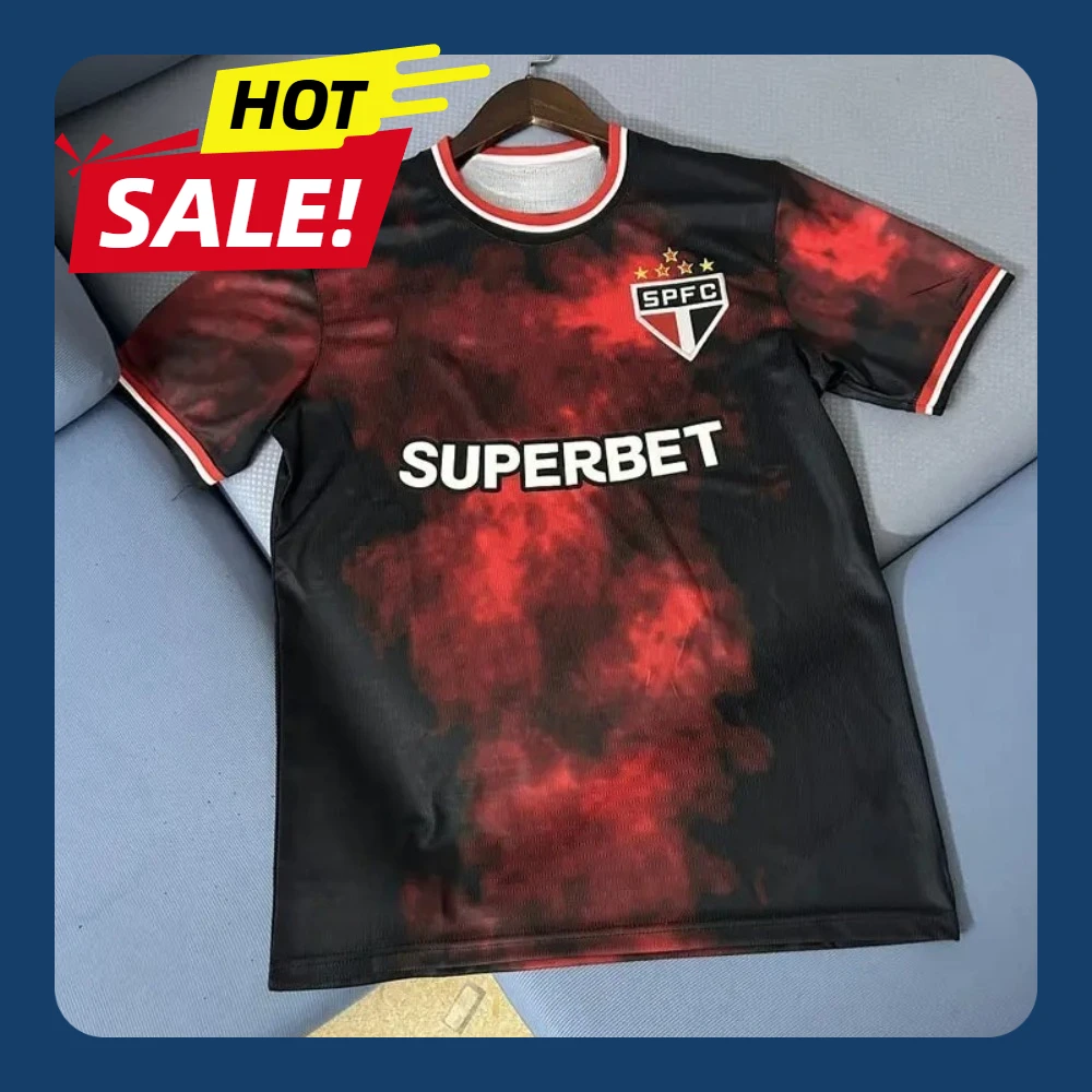 

Summer Training Uniform Men's Children's Jersey 24-25 Jersey S Ã O Paulo Home Brazil Short Sleeved Match Jersey Football Jersey