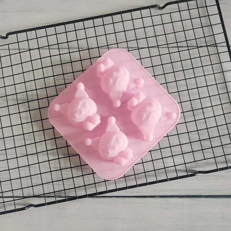 Sanrios Kuromi Silicone Mold Iceblock Cake Chocolate Kawaii Diy Material Handmade Soap Icecream Jelly Baking Tool Anime Shaping