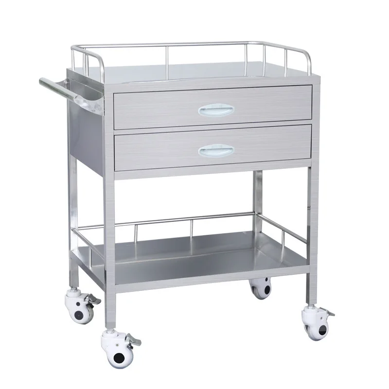 

Medical Trolley Thick 304 Stainless Steel Medicine Delivery Rescue Emergency Ambulance Medicine Delivery Cart Hospital