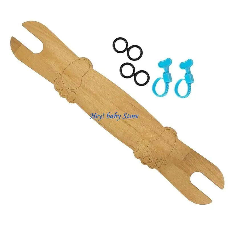 Q1FE Round Corners Baby High Chair Footrest Baby Highchairs Pedal with Rubber Rings