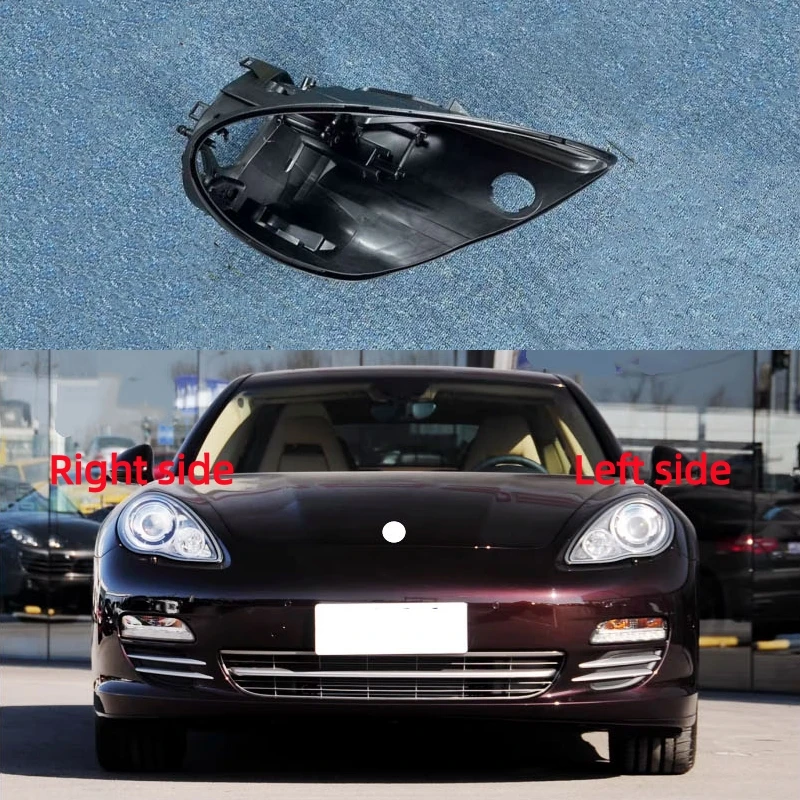 

For Porsche Panamera 2010 2011 2012 2013 Headlamp Base Headlight Rear shell Replacement Headlight House Black rear shell