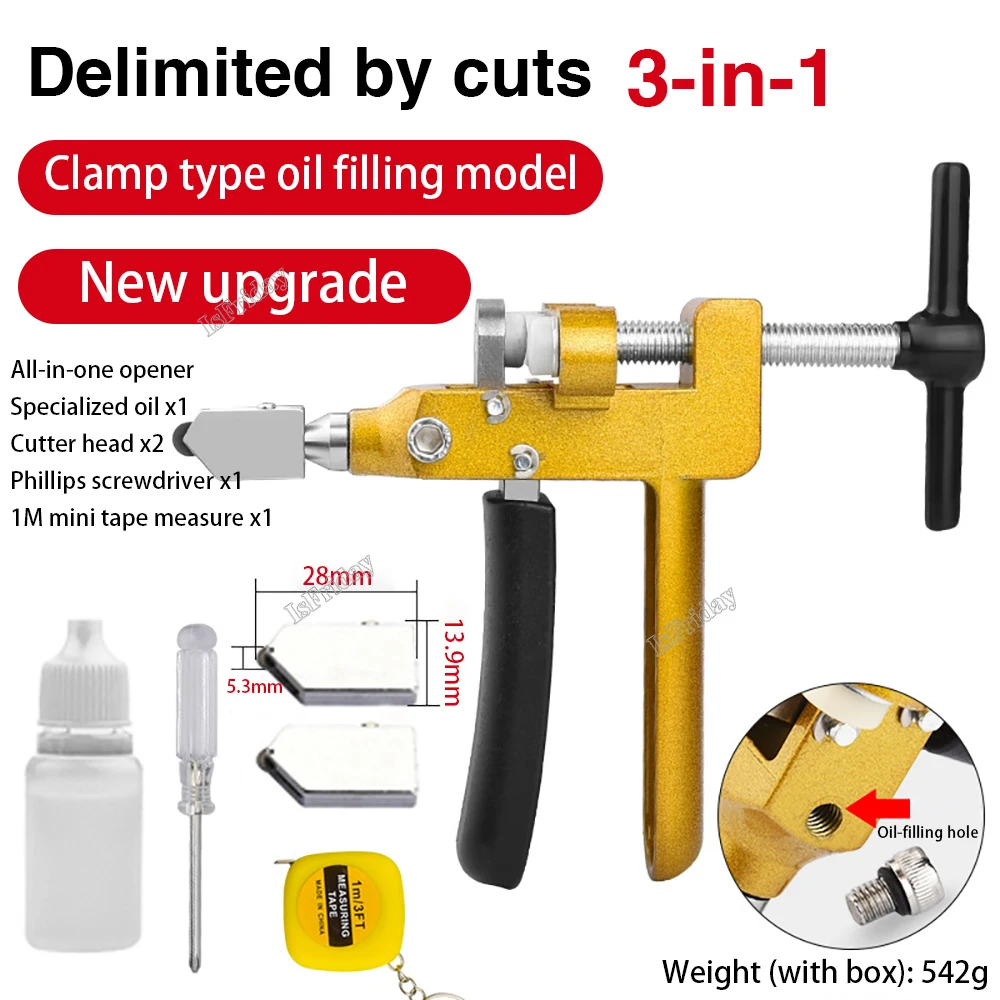 Glass Tile Opener Glass Ceramic Tile Cutter with Knife Wheel Diamond Roller Cutter Cutting Machine Opener Breaker Tools Accessor