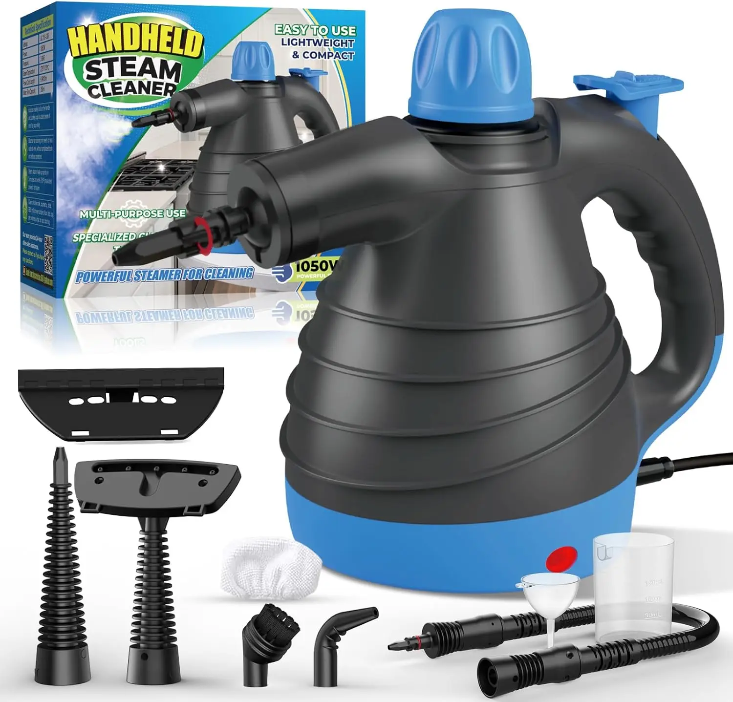 

Handheld Steam Cleaner - 275°F High Temperature Fast Heating Multi-Purpose Portable Deep Steam Cleaner for All Surfaces With