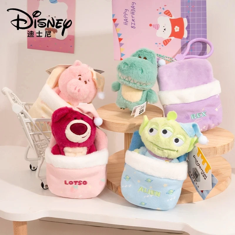 

Официальный лицензионный плюшевый брелок-кукла Disney для подарка на день рождения: Трехглазый мальчик, клубничный медведь и обнимающийся дракон