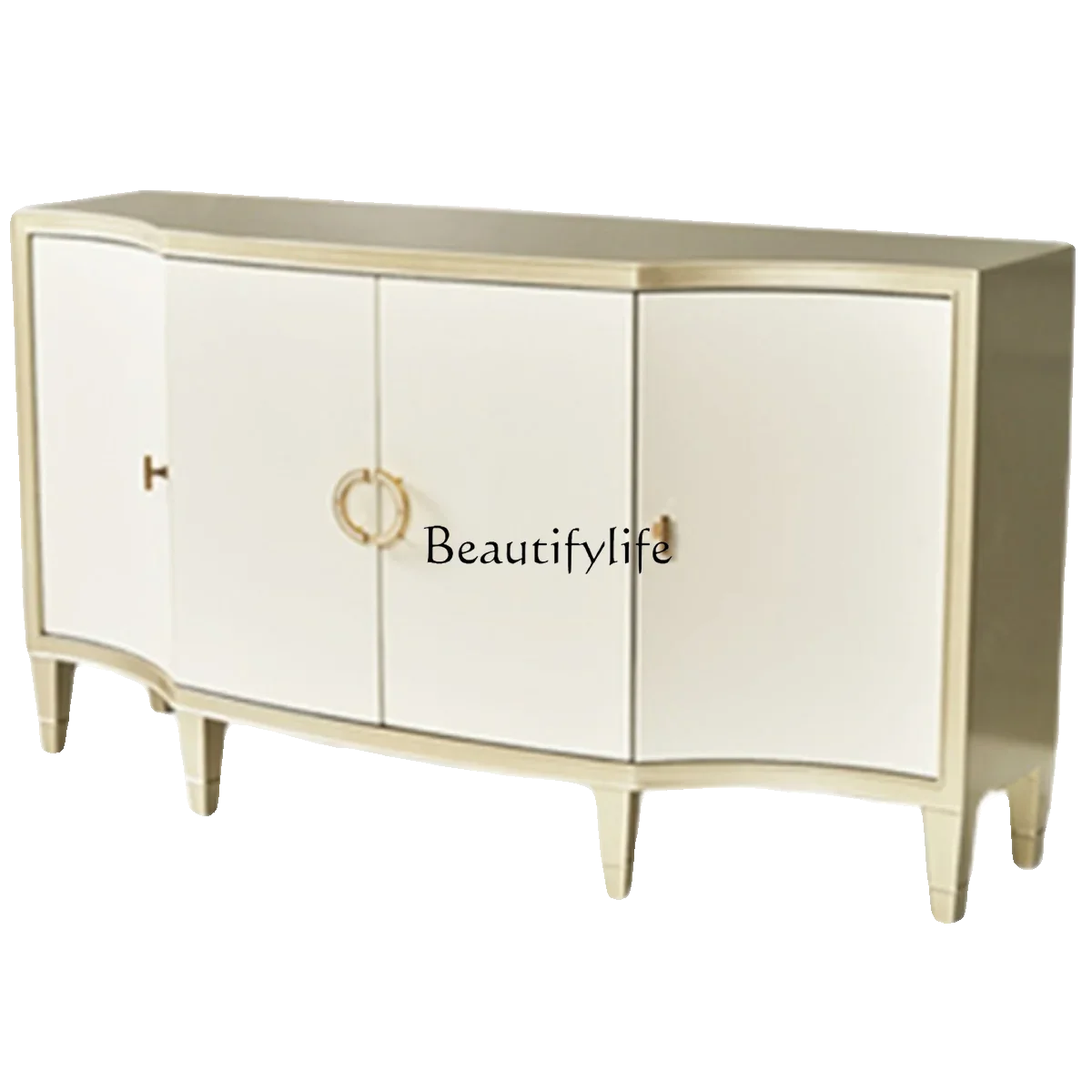 

New American light luxury solid wood dining side cabinet simple storage entrance lockerL