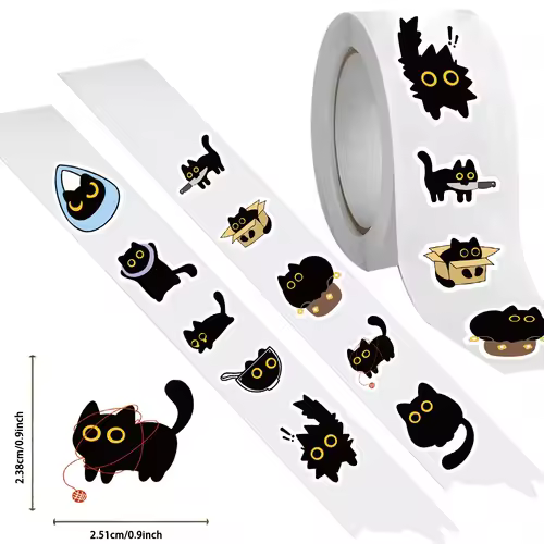 2026 Black Cat Sticker Collection 100-500pcs for Phone Case Guitar Notebook Scrapbook Halloween Decorative Stationery Supplies - Image 2