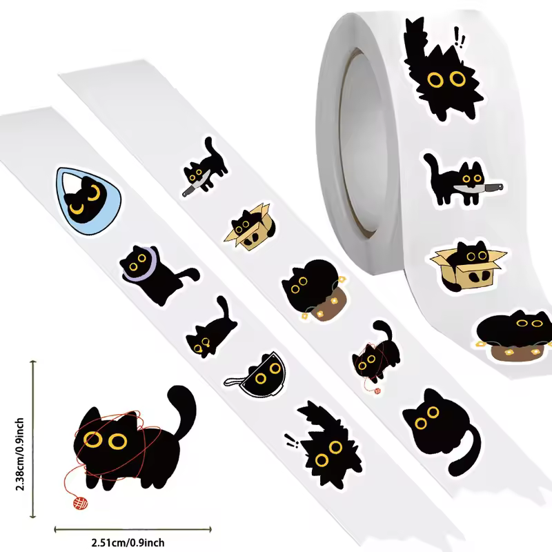 2026 Black Cat Sticker Collection 100-500pcs for Phone Case Guitar Notebook Scrapbook Halloween Decorative Stationery Supplies - Image 2